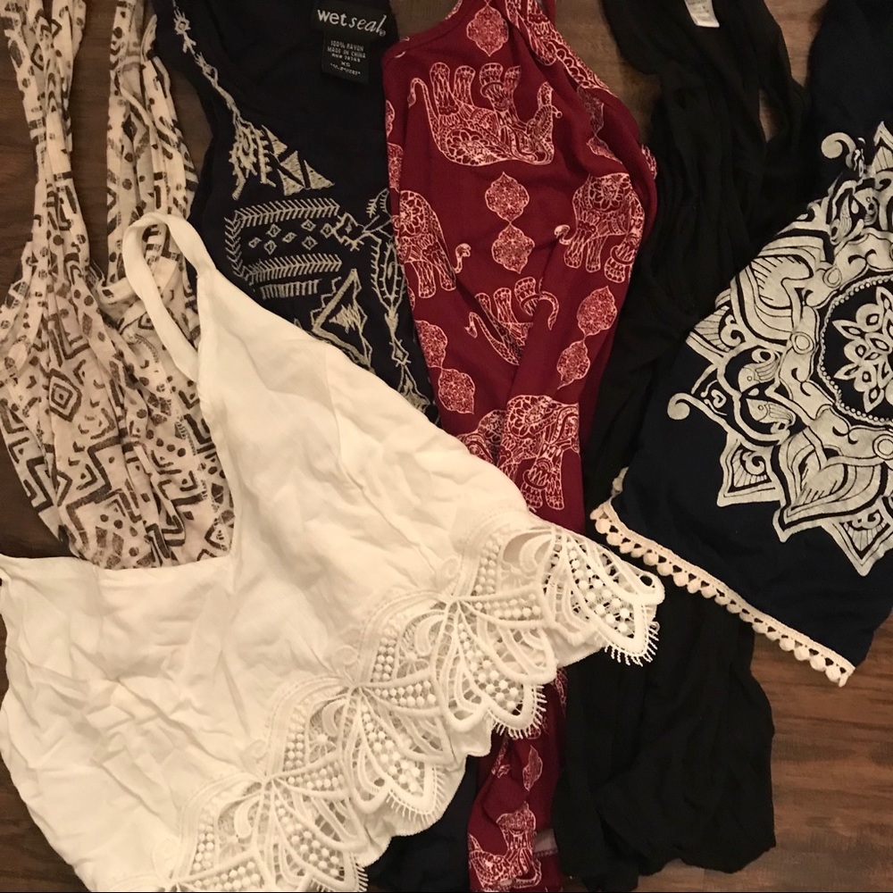 {b u n d l e} boho chic tank & crop top bundle